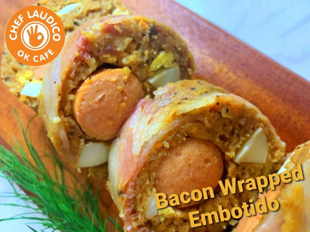 Bacon Wrapped Embutido - Chef Laudico OK Cafe 